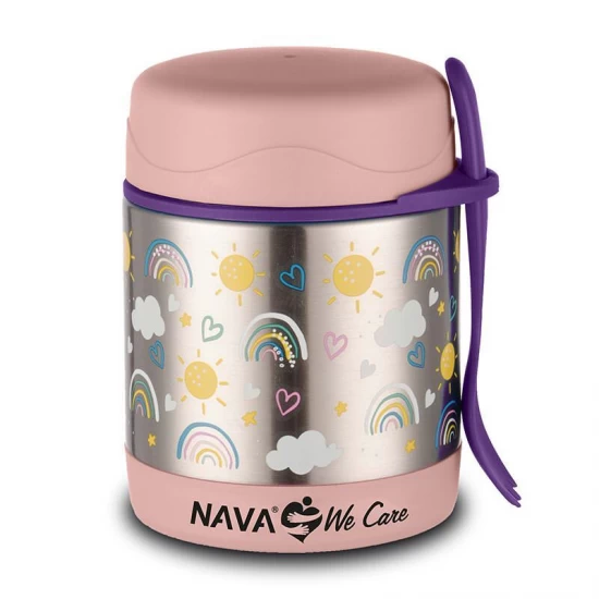 Caserola inox Nava We care 350 ml Sunshine Pink Caserola inox Nava We care 350 ml Sunshine Pink