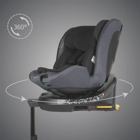 Scaun auto iSize 40-150 cm cu rotire 360 grade si sistem Isofix Coccolle Ario Anthracite