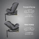 Scaun auto iSize 40-150 cm cu rotire 360 grade si sistem Isofix Coccolle Ario Anthracite