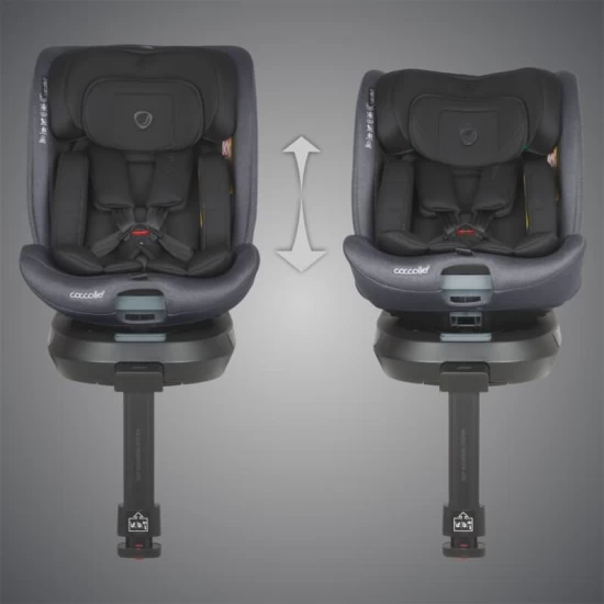 Scaun auto iSize 40-150 cm cu rotire 360 grade si sistem Isofix Coccolle Ario Anthracite