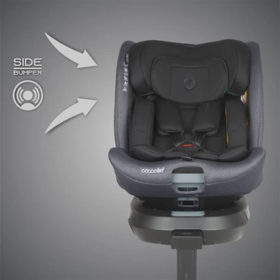 Scaun auto iSize 40-150 cm cu rotire 360 grade si sistem Isofix Coccolle Ario Anthracite