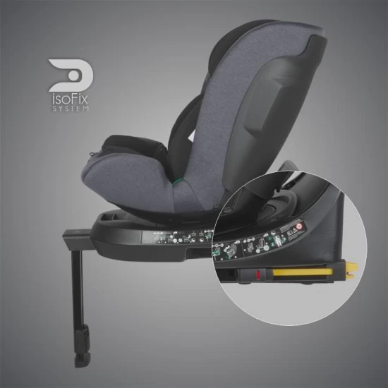 Scaun auto iSize 40-150 cm cu rotire 360 grade si sistem Isofix Coccolle Ario Anthracite