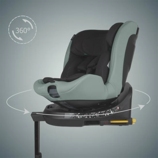 Scaun auto iSize 40-150 cm cu rotire 360 grade si sistem Isofix Coccolle Ario Forest Sage