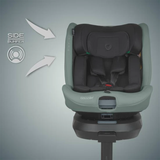 Scaun auto iSize 40-150 cm cu rotire 360 grade si sistem Isofix Coccolle Ario Forest Sage