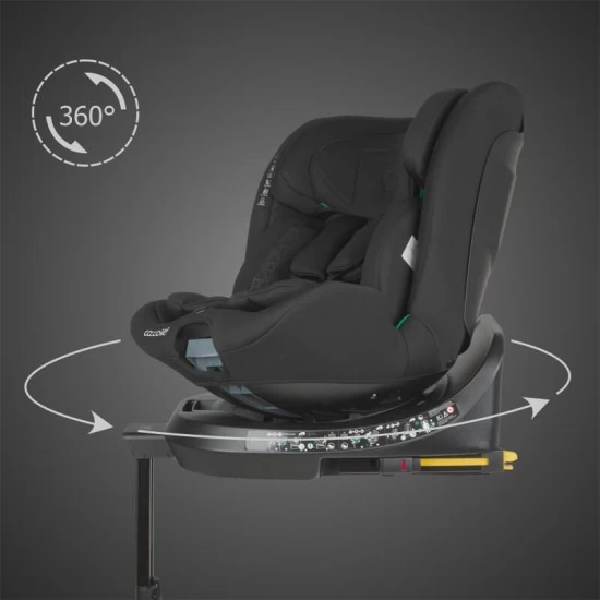 Scaun auto iSize 40-150 cm cu rotire 360 grade si sistem Isofix Coccolle Ario Midnight Black