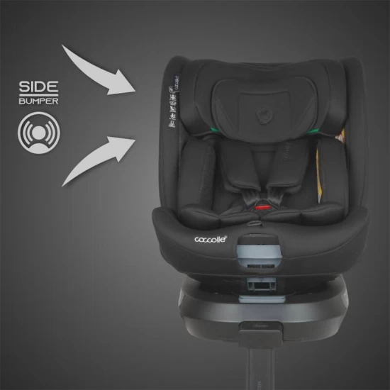 Scaun auto iSize 40-150 cm cu rotire 360 grade si sistem Isofix Coccolle Ario Midnight Black