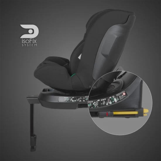 Scaun auto iSize 40-150 cm cu rotire 360 grade si sistem Isofix Coccolle Ario Midnight Black