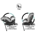 Scaun auto iSize 40-150 cm Coccolle Sidra Moonlit Grey Scaun auto iSize 40-150 cm Coccolle Sidra Moonlit Grey