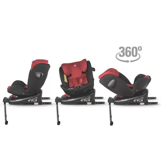 Scaun auto iSize 40-150 cm Coccolle Vigo Poppy Red Scaun auto iSize 40-150 cm Coccolle Vigo Poppy Red