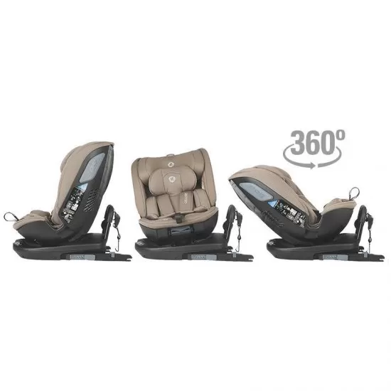 Scaun auto rotativ iSize Coccolle Velsa Taupe Brown Scaun auto rotativ iSize Coccolle Velsa Taupe Brown