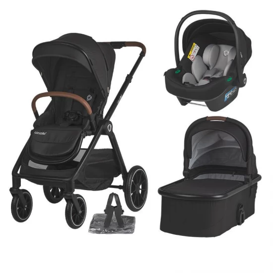 Sistem modular 3 in 1 Coccolle Aspen Jet Black + Scoica C Knox Greystone