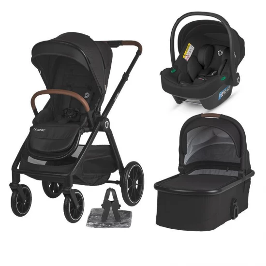Sistem modular 3 in 1 Coccolle Aspen Jet Black + Scoica auto iSize Coccolle Knox Black