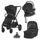 Sistem modular 4 in 1 Coccolle Aspen Jet Black cu Scoica auto iSize Coccolle Knox Black si Baza isofix iSize Coccolle Knox