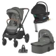 Sistem modular 4 in 1 Coccolle Aspen Moss Green cu Scoica auto iSize Coccolle Knox Black si Baza isofix iSize Coccolle Knox