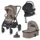 Sistem modular 4 in 1 Coccolle Aspen Sand Beige cu Scoica auto iSize Coccolle Knox Black si Baza isofix iSize Coccolle Knox