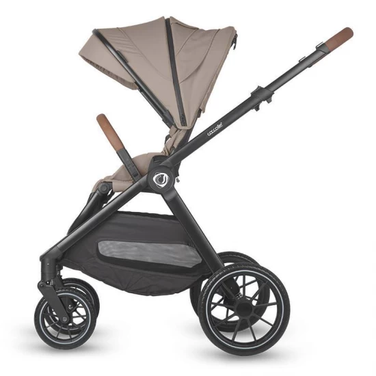 Sistem modular 4 in 1 Coccolle Aspen Sand Beige cu Scoica auto iSize Coccolle Knox Black si Baza isofix iSize Coccolle Knox