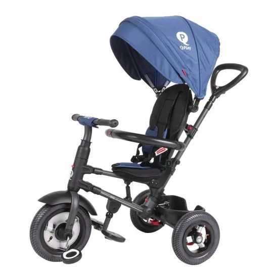 Tricicleta cu roti de cauciuc Qplay Rito Rubber Albastru Inchis Tricicleta cu roti de cauciuc Qplay Rito Rubber Albastru Inchis