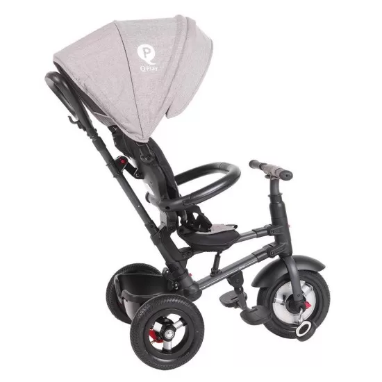 Tricicleta cu roti de cauciuc Qplay Rito Rubber Gri Tricicleta cu roti de cauciuc Qplay Rito Rubber Gri