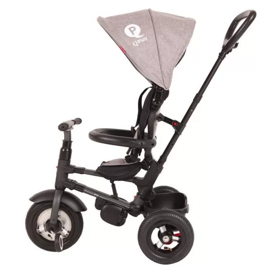Tricicleta cu roti de cauciuc Qplay Rito Rubber Gri Tricicleta cu roti de cauciuc Qplay Rito Rubber Gri
