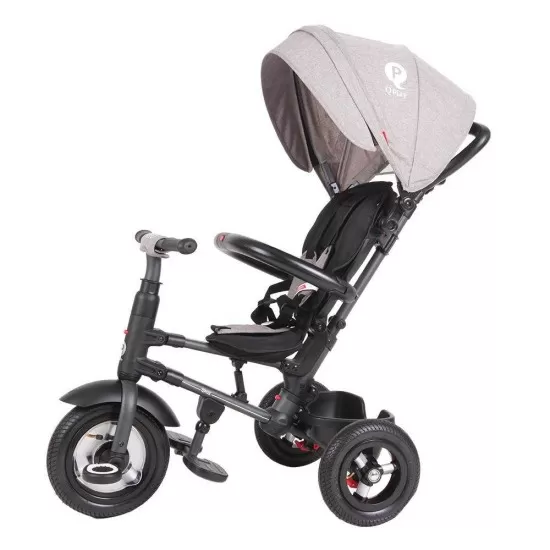 Tricicleta cu roti de cauciuc Qplay Rito Rubber Gri Tricicleta cu roti de cauciuc Qplay Rito Rubber Gri
