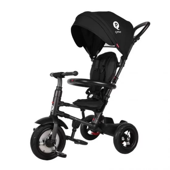 Tricicleta cu roti de cauciuc Qplay Rito Rubber Negru Tricicleta cu roti de cauciuc Qplay Rito Rubber Negru