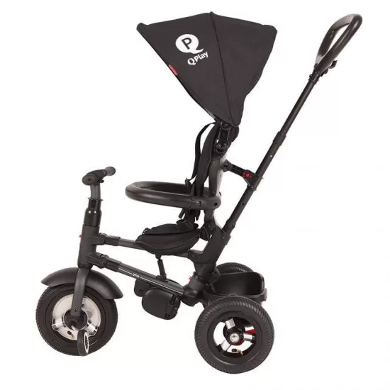 Tricicleta cu roti de cauciuc Qplay Rito Rubber Negru Tricicleta cu roti de cauciuc Qplay Rito Rubber Negru