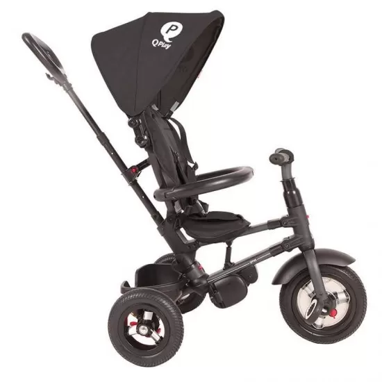Tricicleta cu roti de cauciuc Qplay Rito Rubber Negru Tricicleta cu roti de cauciuc Qplay Rito Rubber Negru