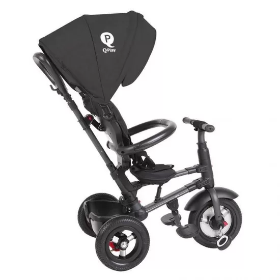 Tricicleta cu roti de cauciuc Qplay Rito Rubber Negru Tricicleta cu roti de cauciuc Qplay Rito Rubber Negru
