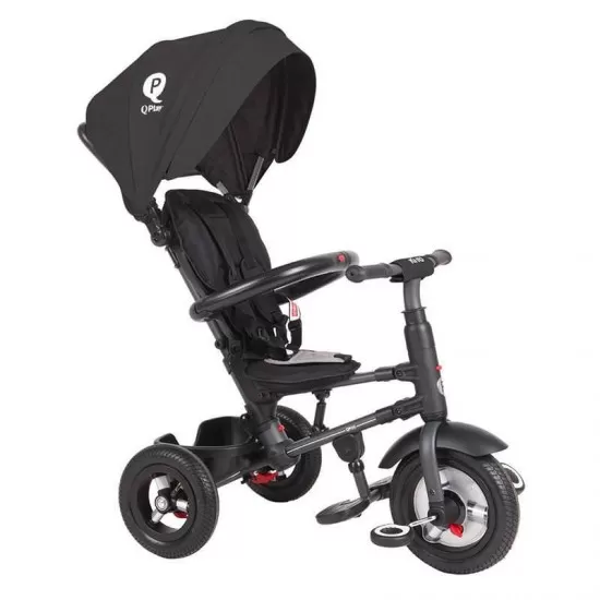 Tricicleta cu roti de cauciuc Qplay Rito Rubber Negru Tricicleta cu roti de cauciuc Qplay Rito Rubber Negru