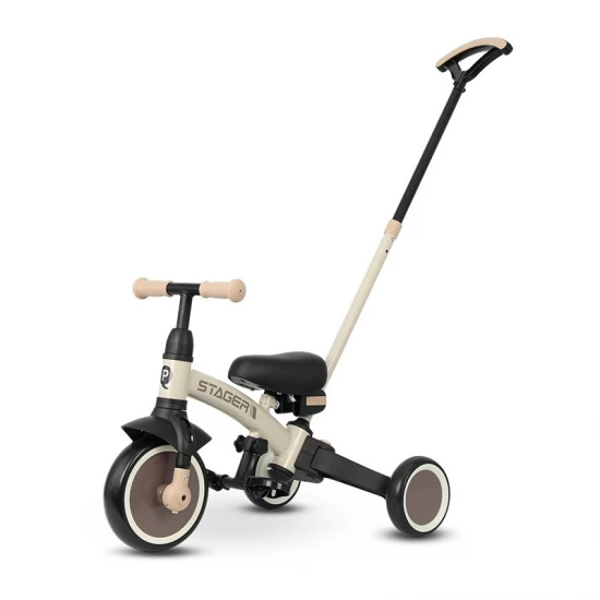 Tricicleta evolutiva pliabila cu maner parental Qplay Stager Maro