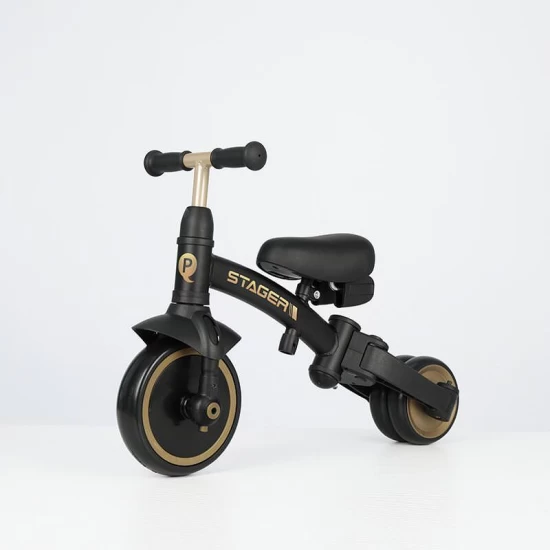 Tricicleta evolutiva pliabila cu maner parental Qplay Stager Platinum
