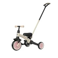 Tricicleta evolutiva pliabila cu maner parental Qplay Stager Roz