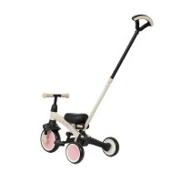 Tricicleta evolutiva pliabila cu maner parental Qplay Stager Roz