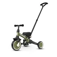 Tricicleta evolutiva pliabila cu maner parental Qplay Stager Verde