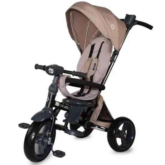 Tricicleta multifunctionala 4 in 1 cu sezut reversibil Coccolle Velo Bej Tricicleta multifunctionala 4 in 1 cu sezut reversibil Coccolle Velo Bej