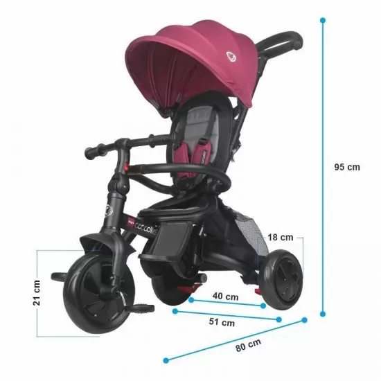 Tricicleta multifunctionala Coccolle Alegra Magenta