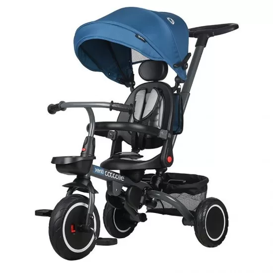 Tricicleta multifunctionala Coccolle Venti Navy Blue Tricicleta multifunctionala Coccolle Venti Navy Blue