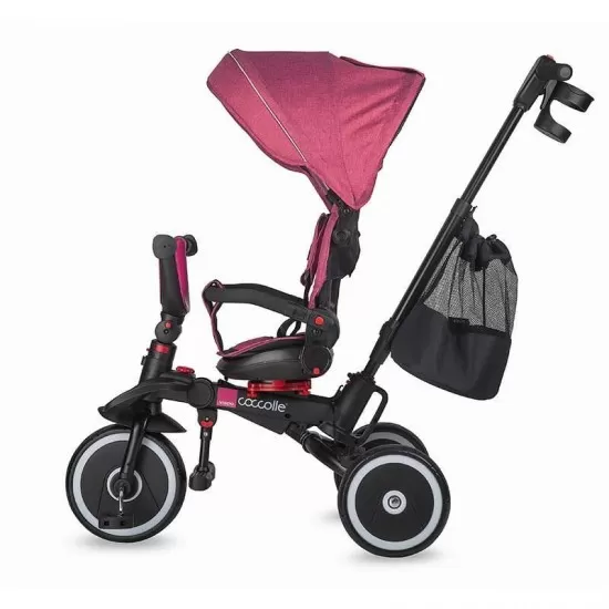 Tricicleta copii multifunctionala pliabila Coccolle Vispo Magenta