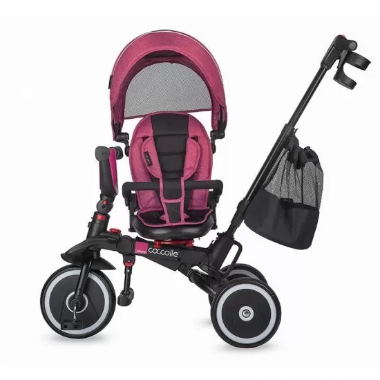 Tricicleta copii multifunctionala pliabila Coccolle Vispo Magenta