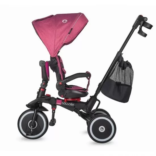 Tricicleta copii multifunctionala pliabila Coccolle Vispo Magenta