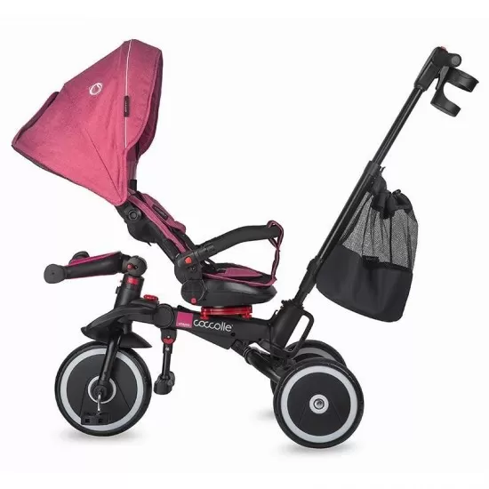 Tricicleta copii multifunctionala pliabila Coccolle Vispo Magenta