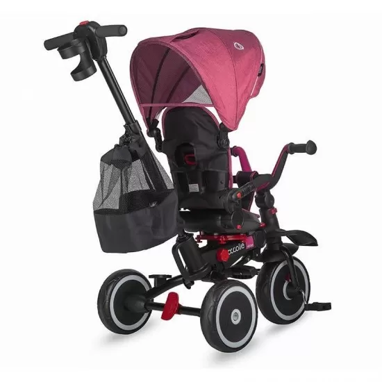Tricicleta copii multifunctionala pliabila Coccolle Vispo Magenta