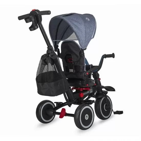 Tricicleta copii multifunctionala pliabila Coccolle Vispo Urban Grey