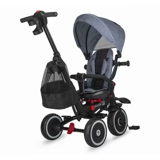 Tricicleta copii multifunctionala pliabila Coccolle Vispo Urban Grey