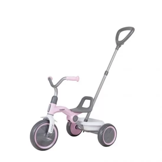 Tricicleta cu maner parental Qplay Ant Plus Roz Tricicleta cu maner parental Qplay Ant Plus Roz