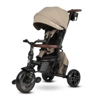 Tricicleta ultrapliabila cu scaun pivotant si copertina detasabila Qplay Comfo Max Bej inchis