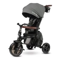 Tricicleta ultrapliabila cu scaun pivotant si copertina detasabila Qplay Comfo Max Gri