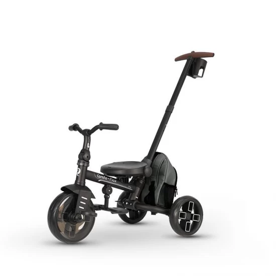 Tricicleta ultrapliabila cu scaun pivotant si copertina detasabila Qplay Comfo Max Gri