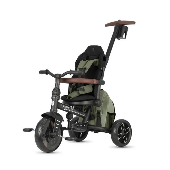 Tricicleta ultrapliabila cu scaun pivotant si copertina detasabila Qplay Comfo Max Verde