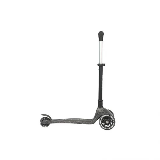 Trotineta pliabila cu roti luminoase si ghidon reglabil Qplay Sparkling Negru